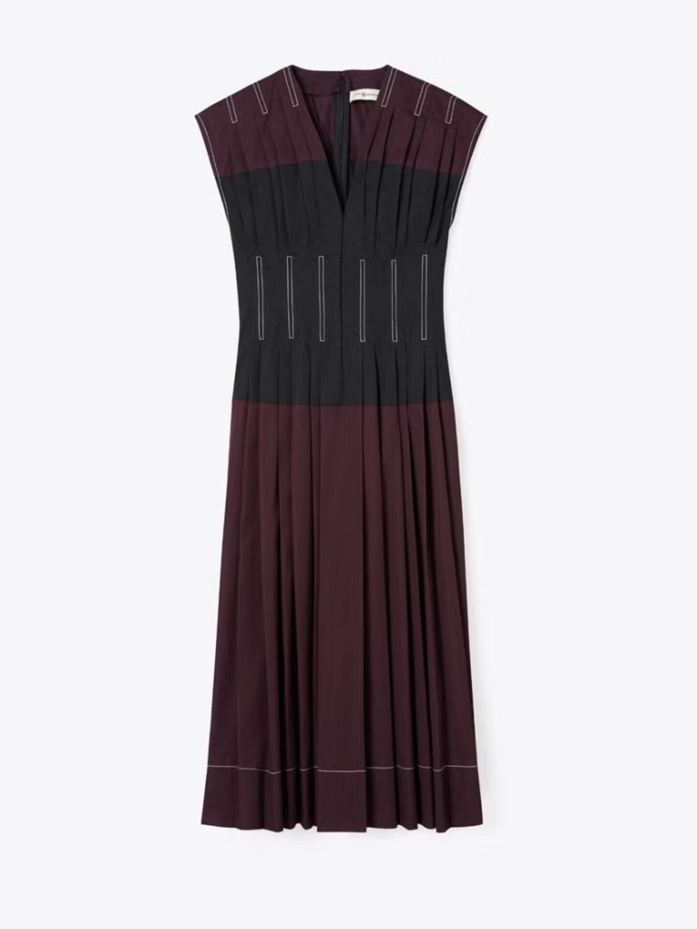 NWT Tory Burch "Claire McCardell" Midi Dress | Size 2 | Purple & Black